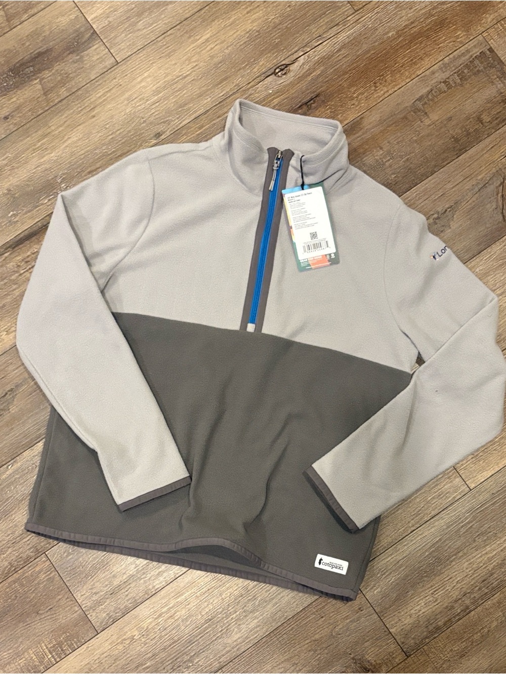 Cotapaxi Amado Thermal Smoke Cinder Gray Half-Zip Fleece Pullover Large
